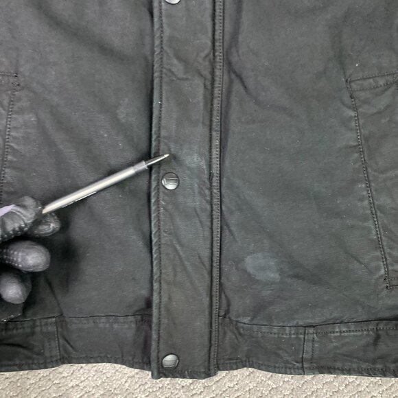 Levi's Jacket Mens Large Black Military Field Canvas Cotton 2 Pocket Quilt Lined - Picture 5 of 16